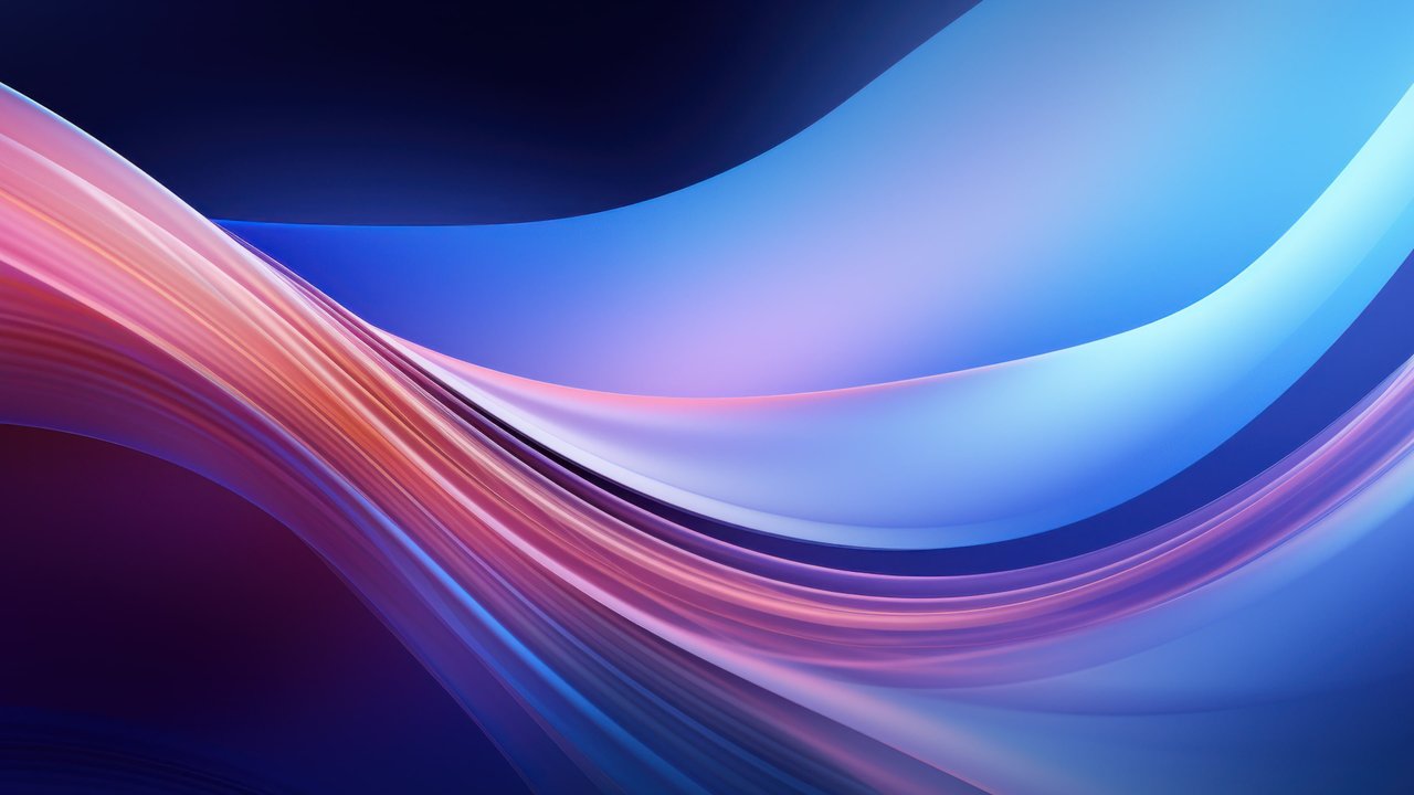 Blue Abstract Gradient Layers 4K Wallpaper