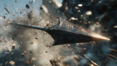 Ornate fantasy weapon arrowhead swift flight