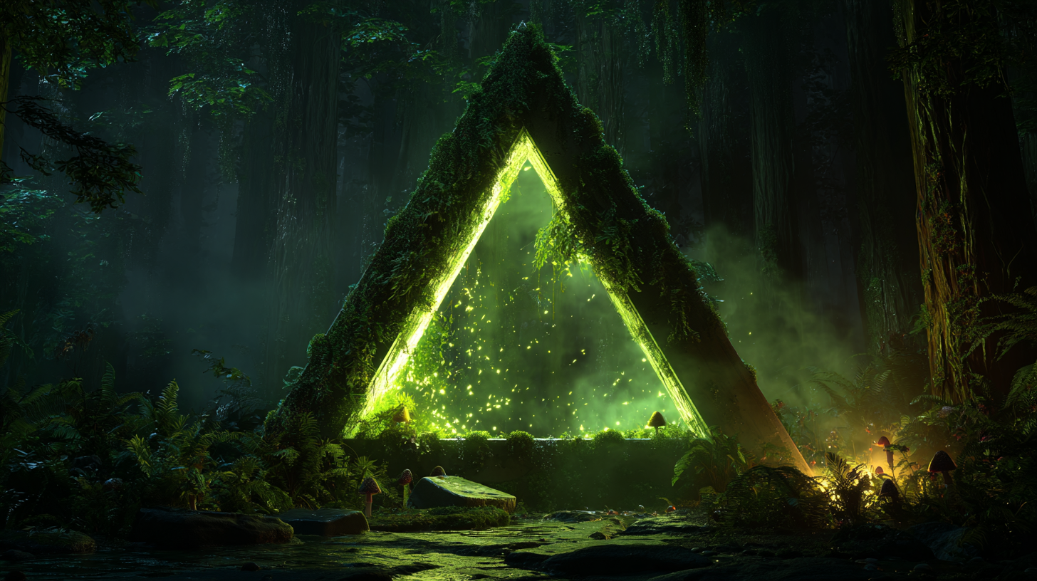 Enchanted Forest Glowing Triangle Gateway