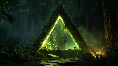 Enchanted Forest Glowing Triangle Gateway