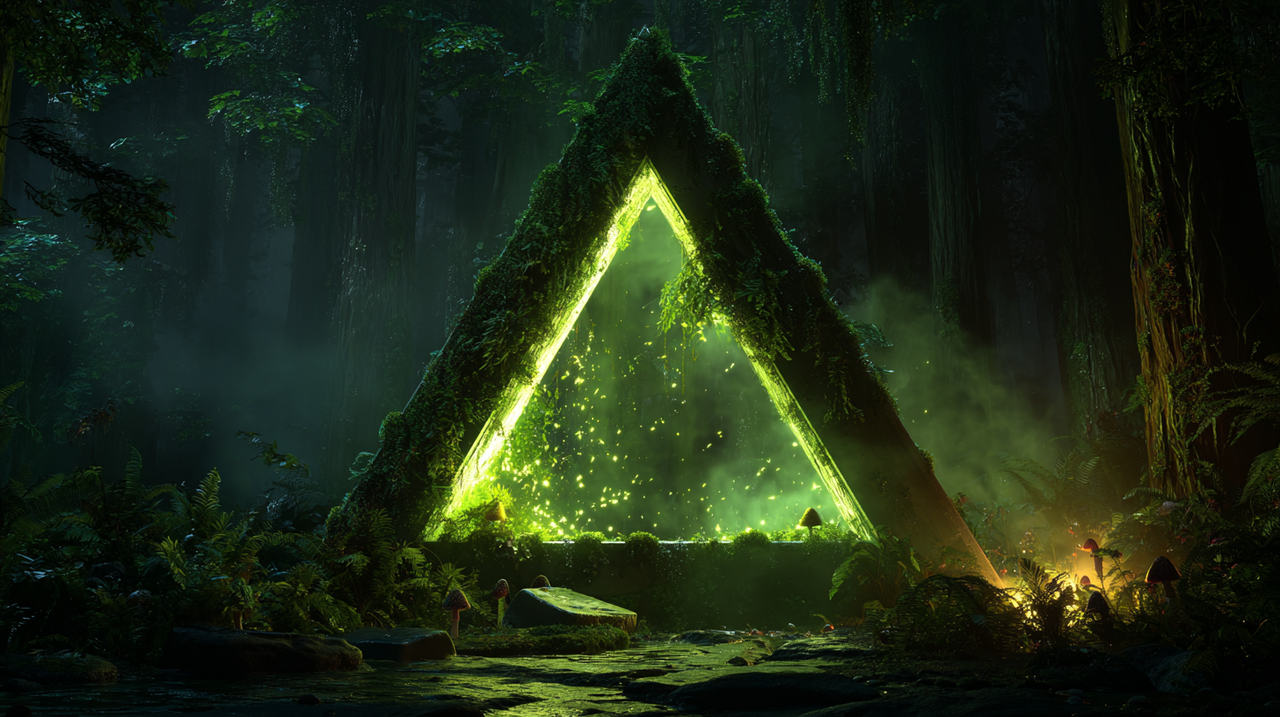 Enchanted Forest Glowing Triangle Gateway