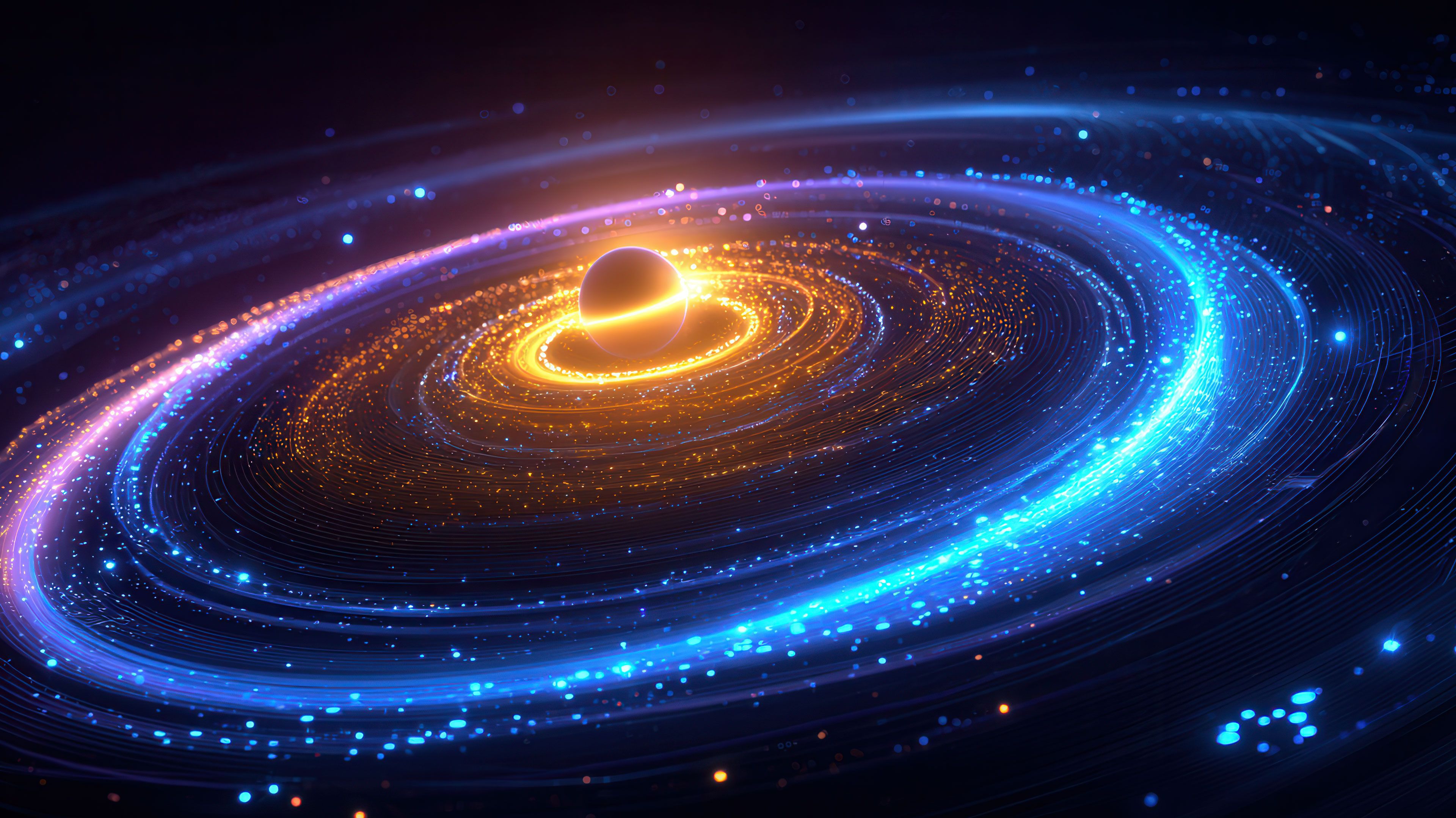 Vibrant Cosmic Orb Energy Swirl