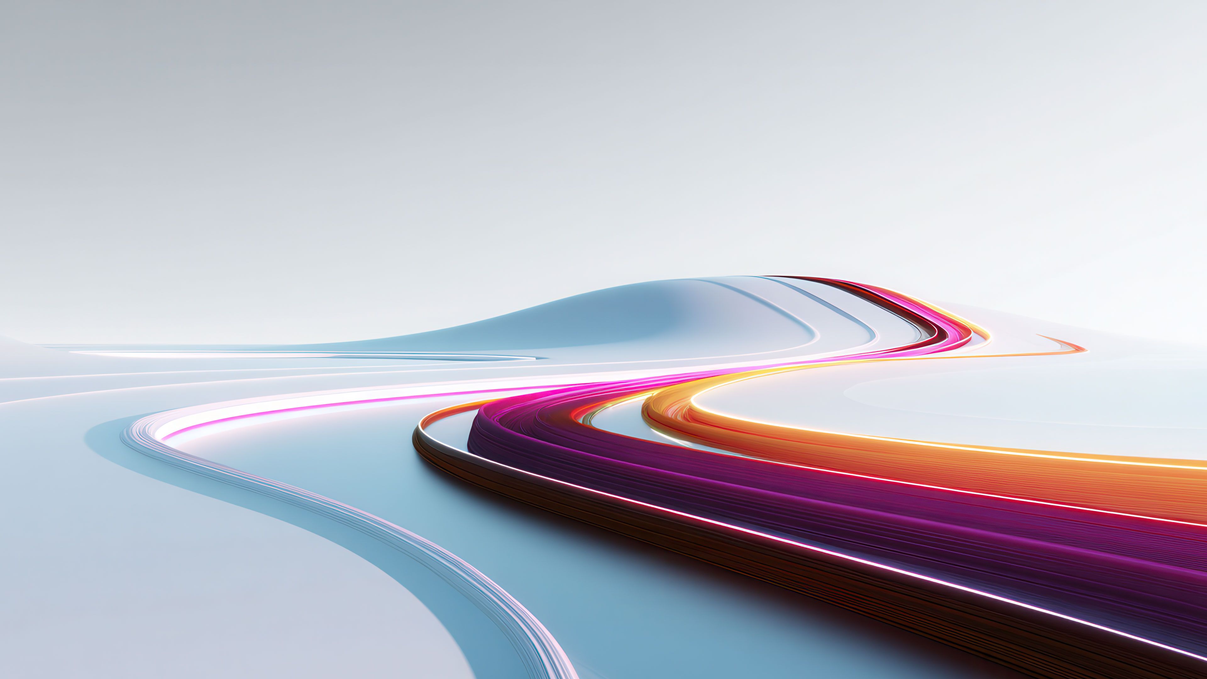 Abstract colorful glowing lines fluid design