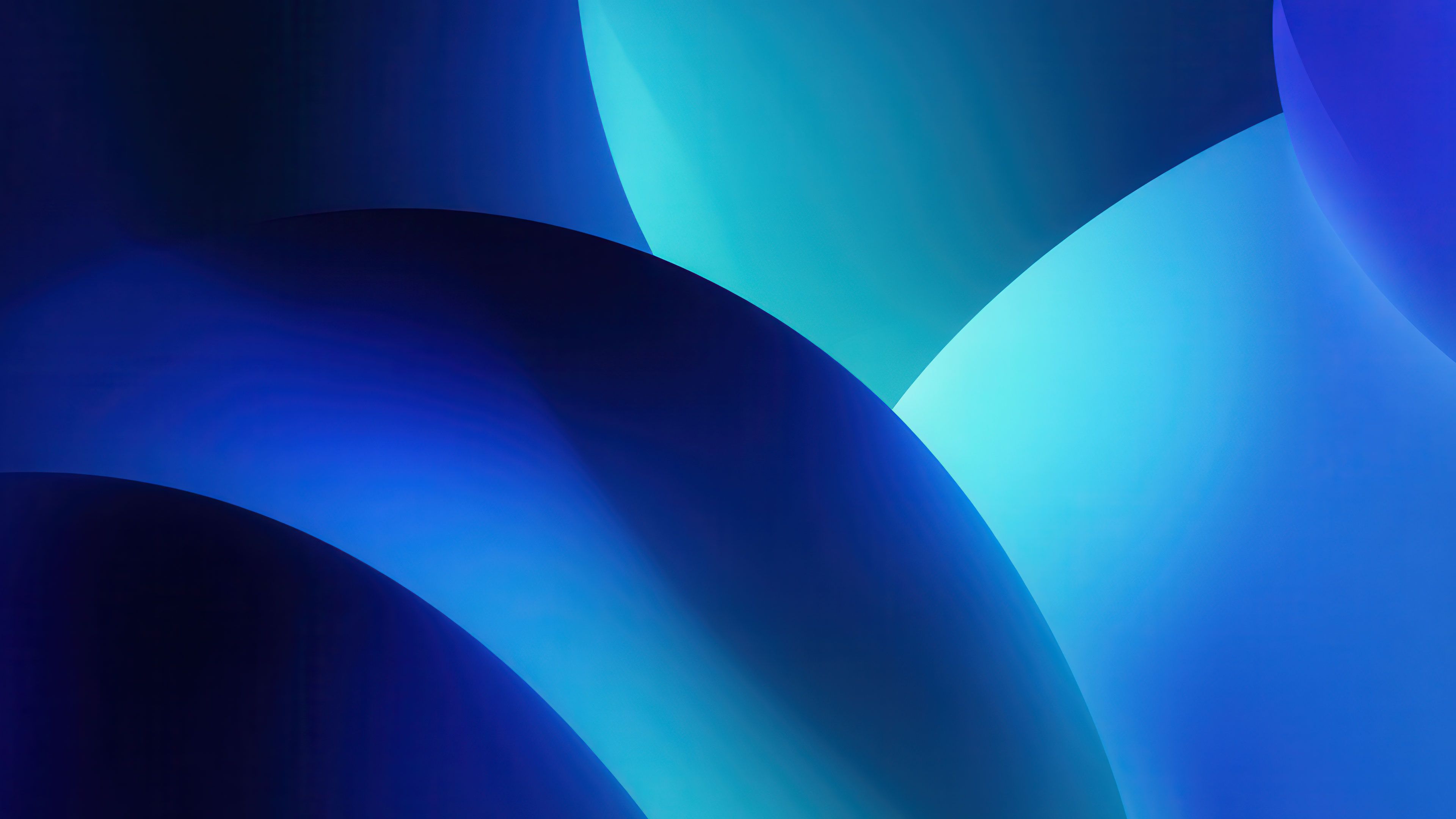 Fluid Blue Teal Gradient Modern Digital Art