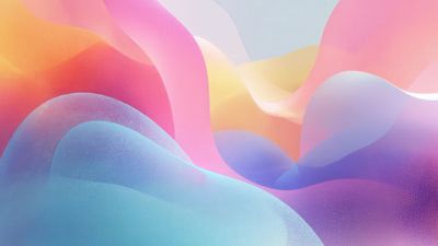 Fluid Abstract Pastel Gradient Shimmering Art