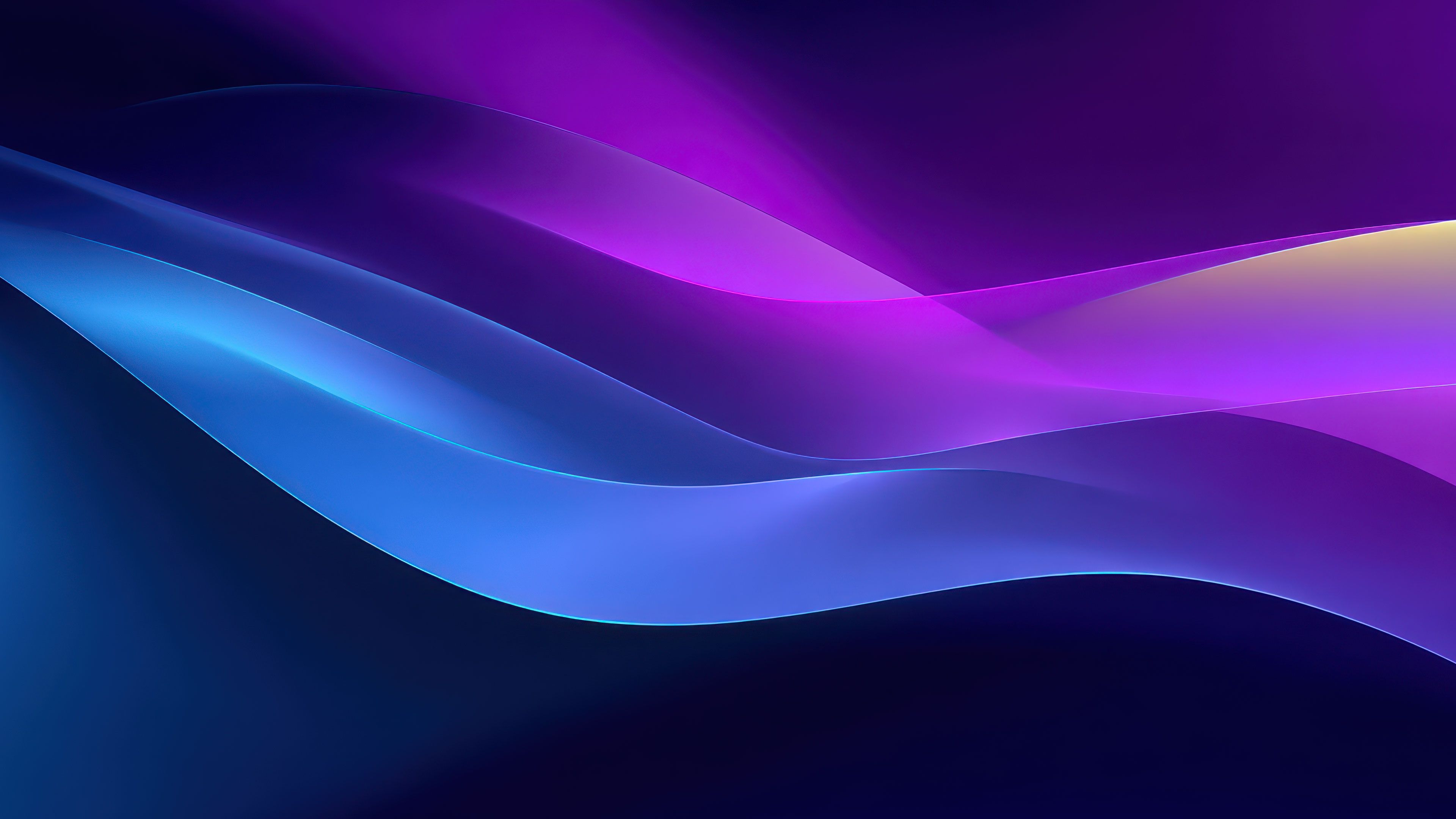 Abstract Luminous Blue Purple Wave Art
