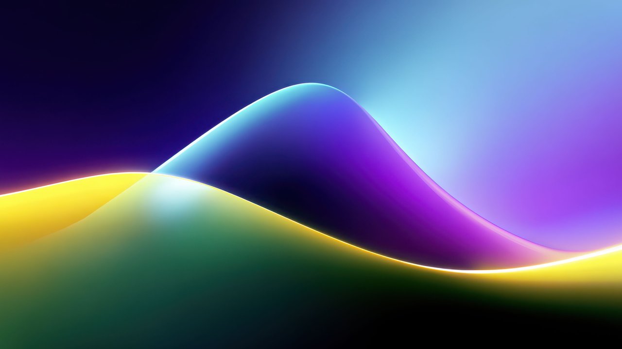 Luminous Flowing Abstract Colorful Light Curves