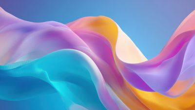Vibrant Abstract Flowing Silk Forms Background