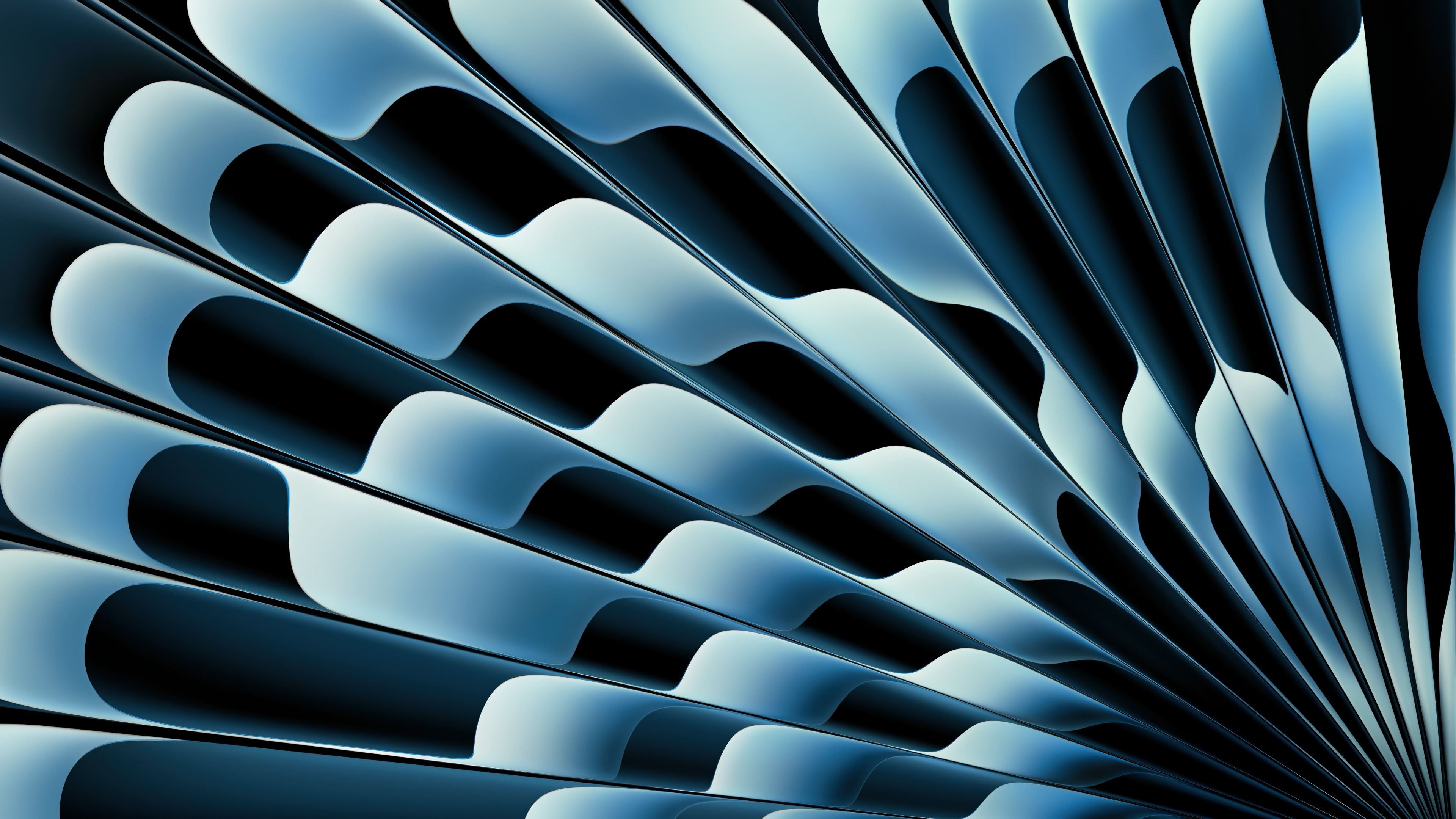 Macbook Air 2025 Stock: Fluid Blue Abstract Wave Wallpaper