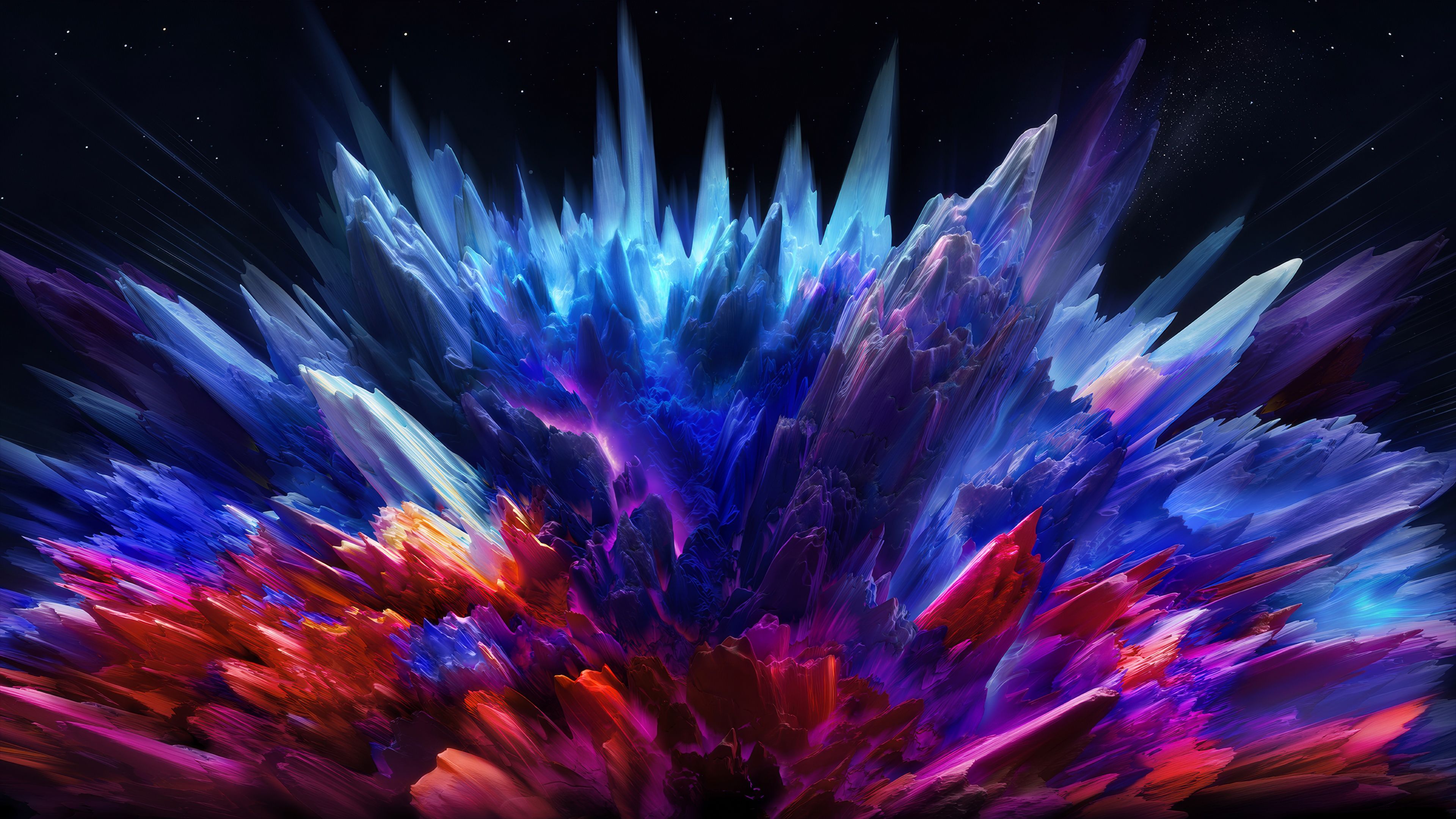 Vibrant Cosmic Color Burst Explosion Wallpaper