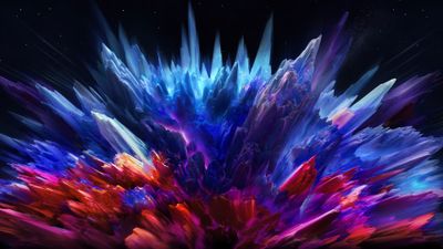 Vibrant Cosmic Color Burst Explosion Wallpaper
