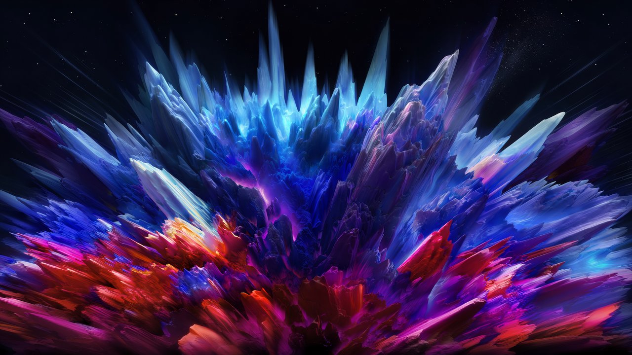 Vibrant Cosmic Color Burst Explosion Wallpaper