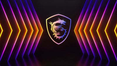 Futuristic Msi Dragon Logo Neon Arrows 4k Wallpaper