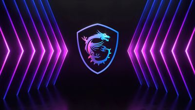 Msi Dragon Logo: Futuristic Neon 4k Gaming Wallpaper