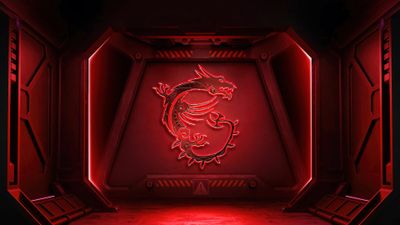 Msi Dragon Logo: Epic Red Glow 4k Wallpaper