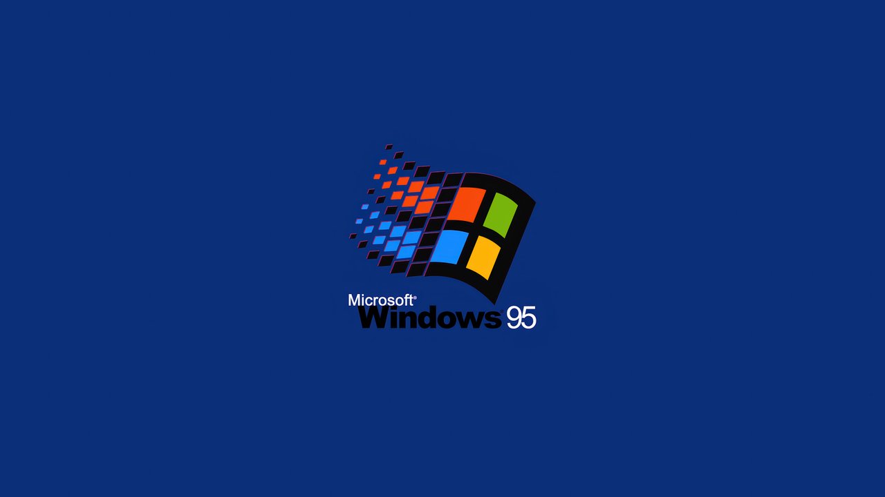 Iconic Microsoft Windows 95 Logo Retro Display