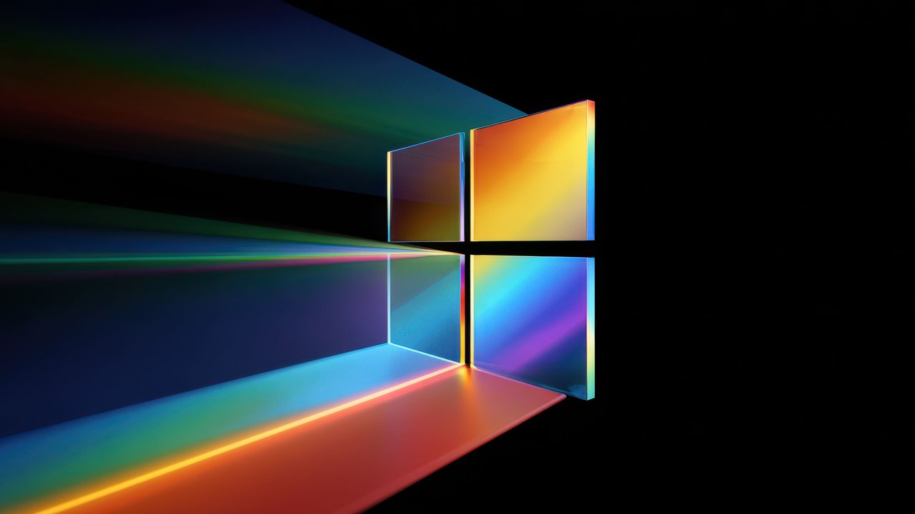 Windows 11 Logo Vibrant Light Spectrum