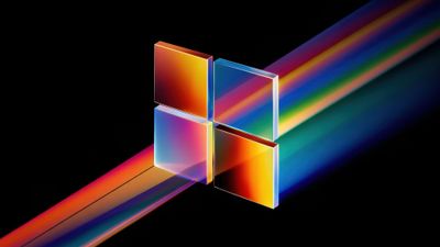 Abstract Windows 11 Logo Prismatic Light Design