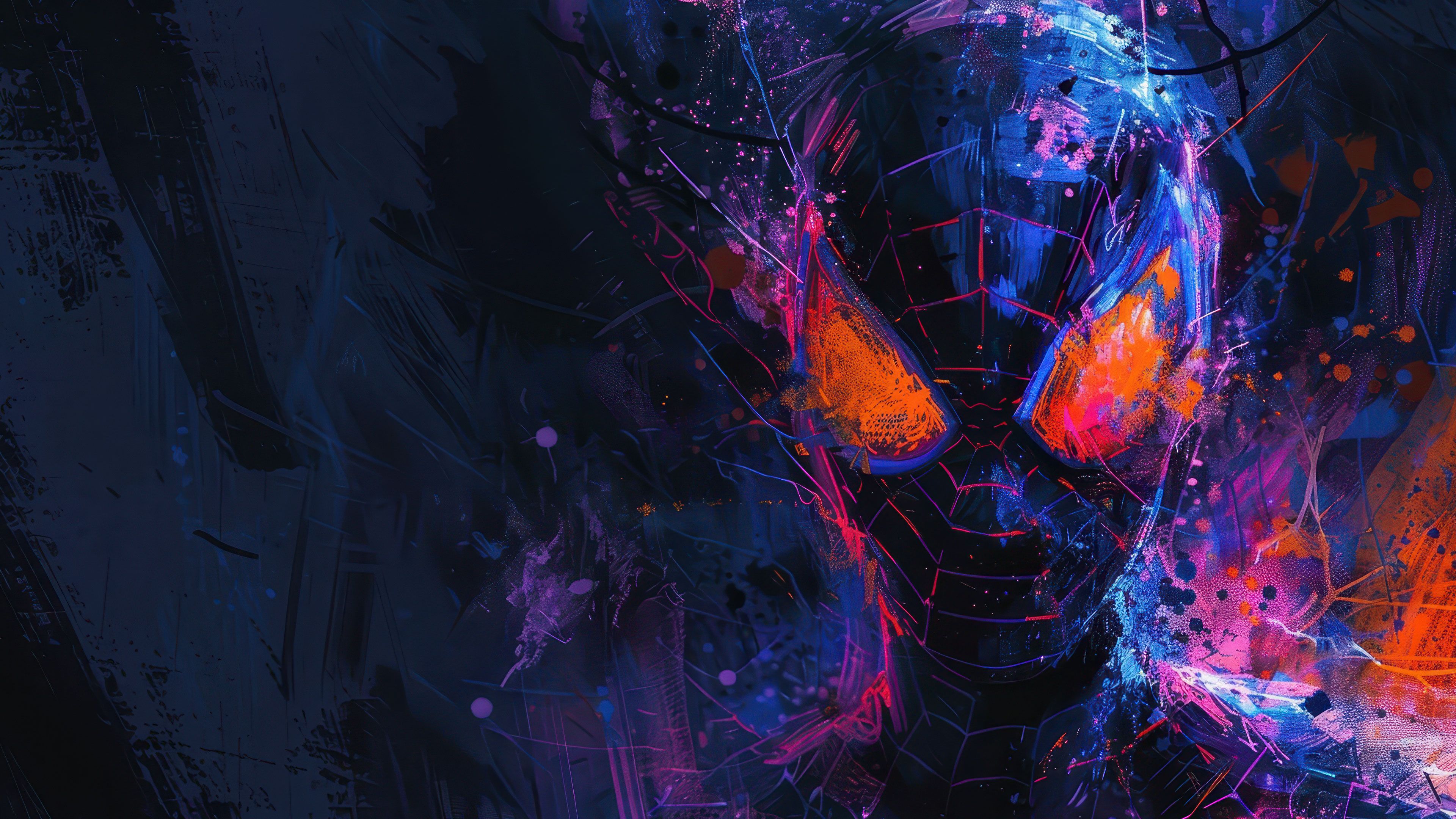 Dramatic Vibrant Spider-man Digital Art Wallpaper