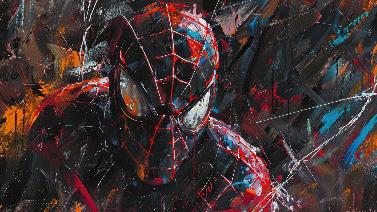 Dramatic Vibrant Spider-man Digital Art Wallpaper