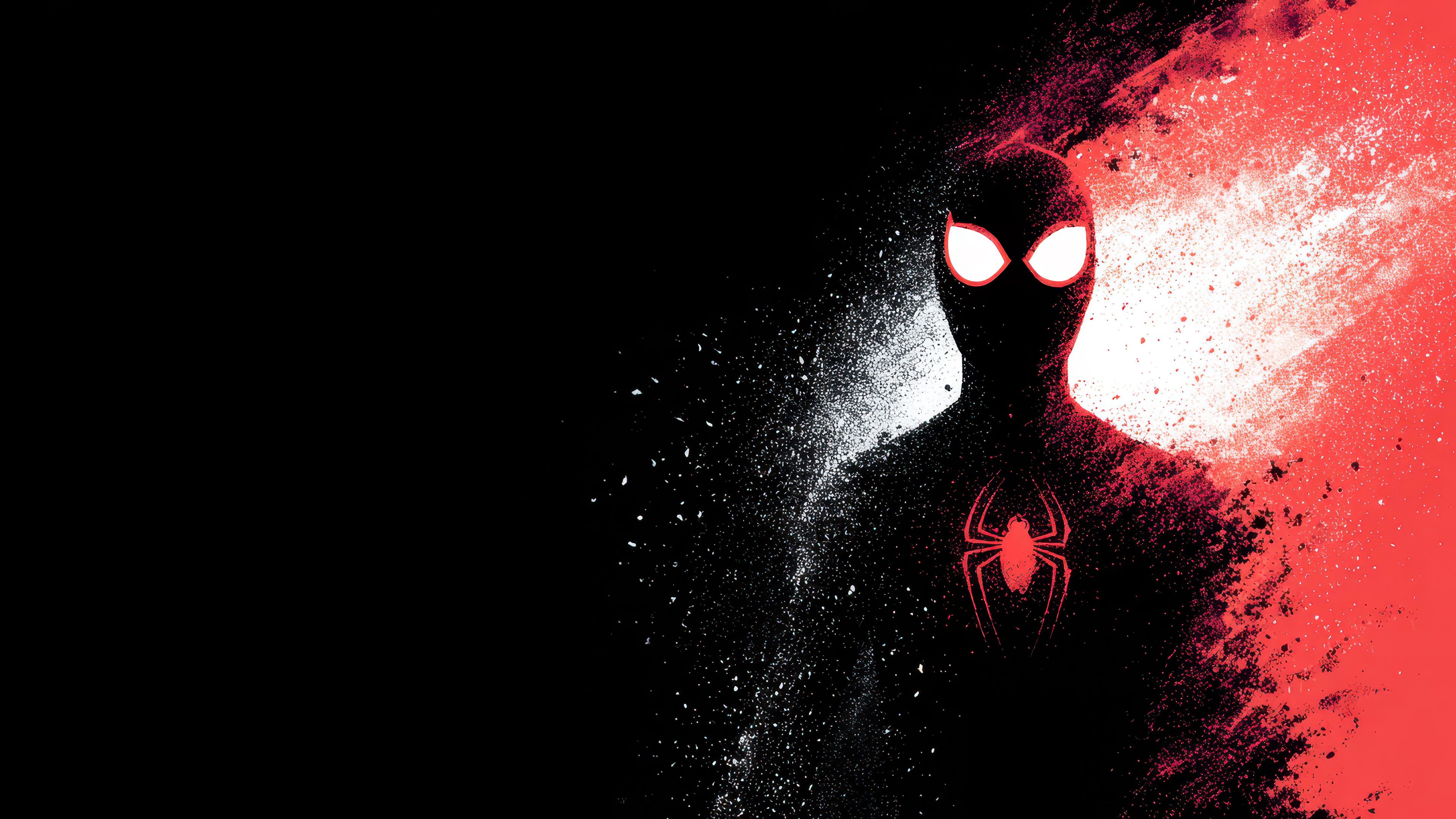 Minimalist High-contrast Miles Morales Dynamic Wallpaper