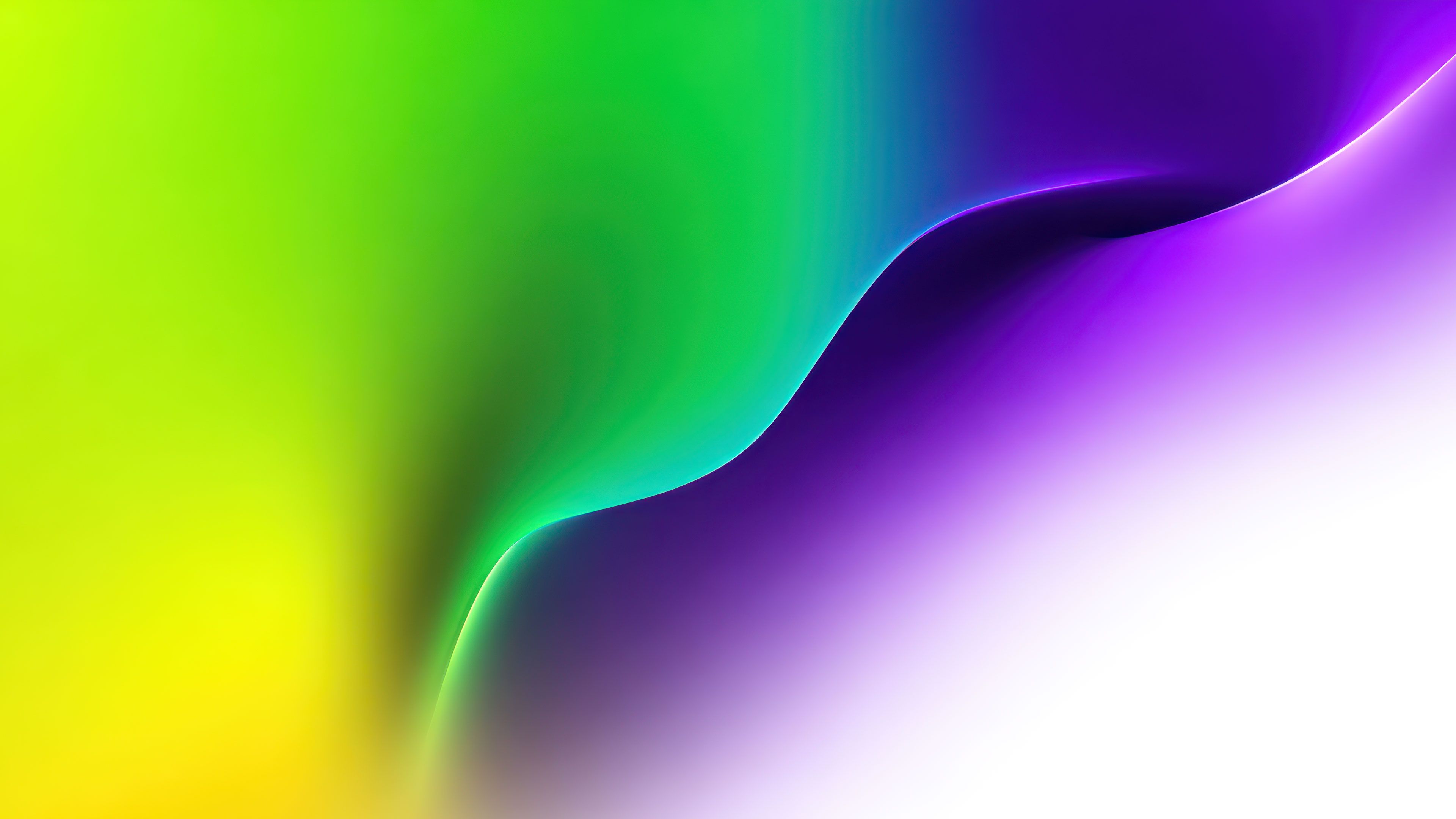 Abstract Green Purple Gradient Windows 11 On White Backdrop Wallpaper