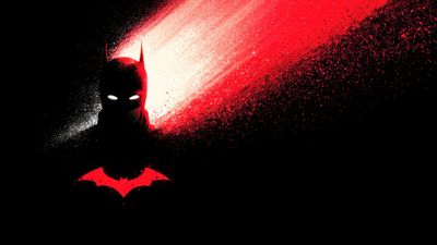 Batman Dark Silhouette Red Splatter Logo Wallpaper