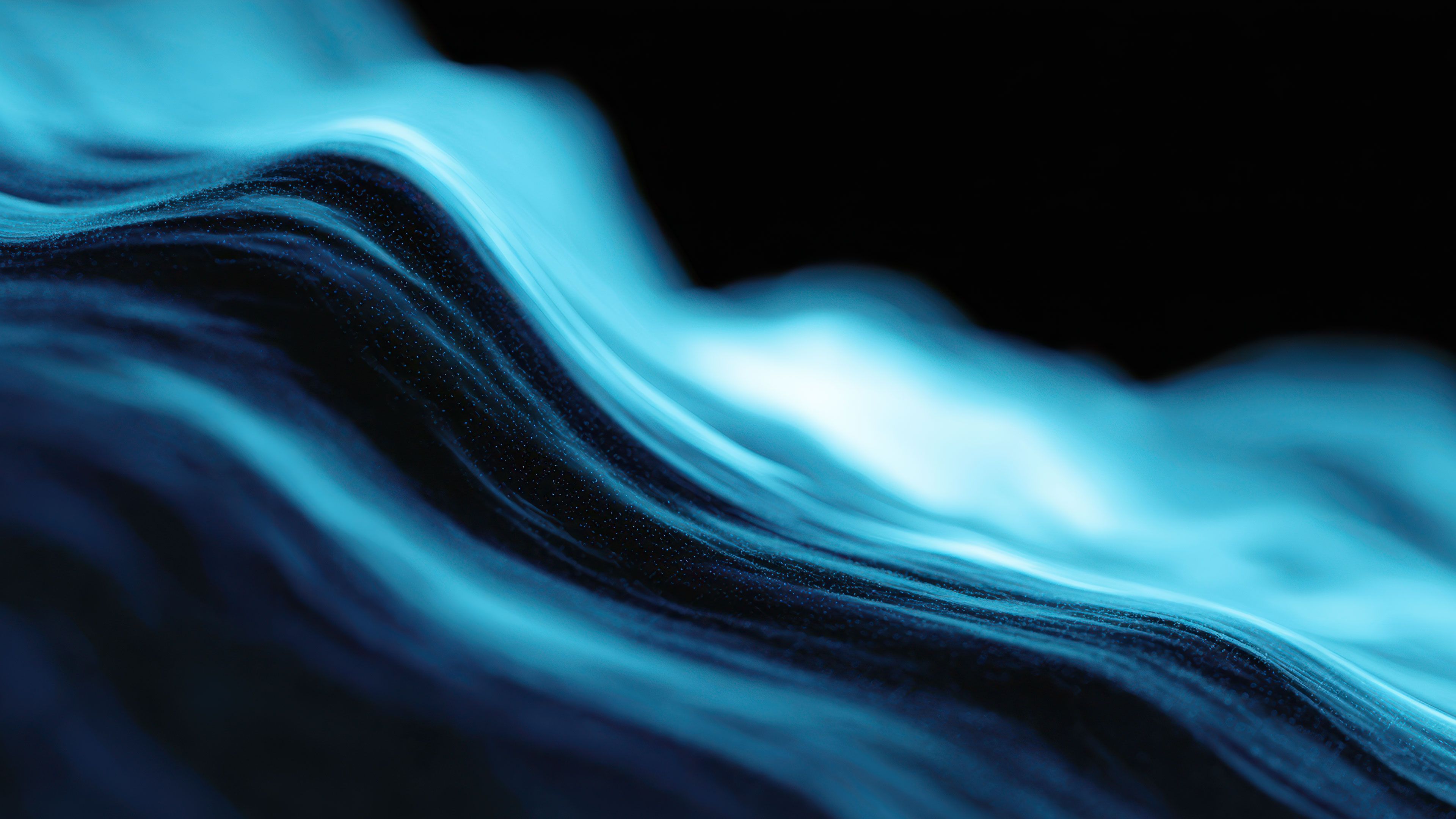 Luminous Blue Abstract Particle Waves Desktop Wallpaper