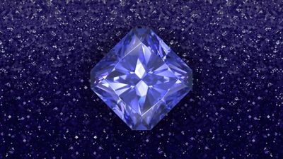 Blue Diamond Abstract Pixel Background Wallpaper