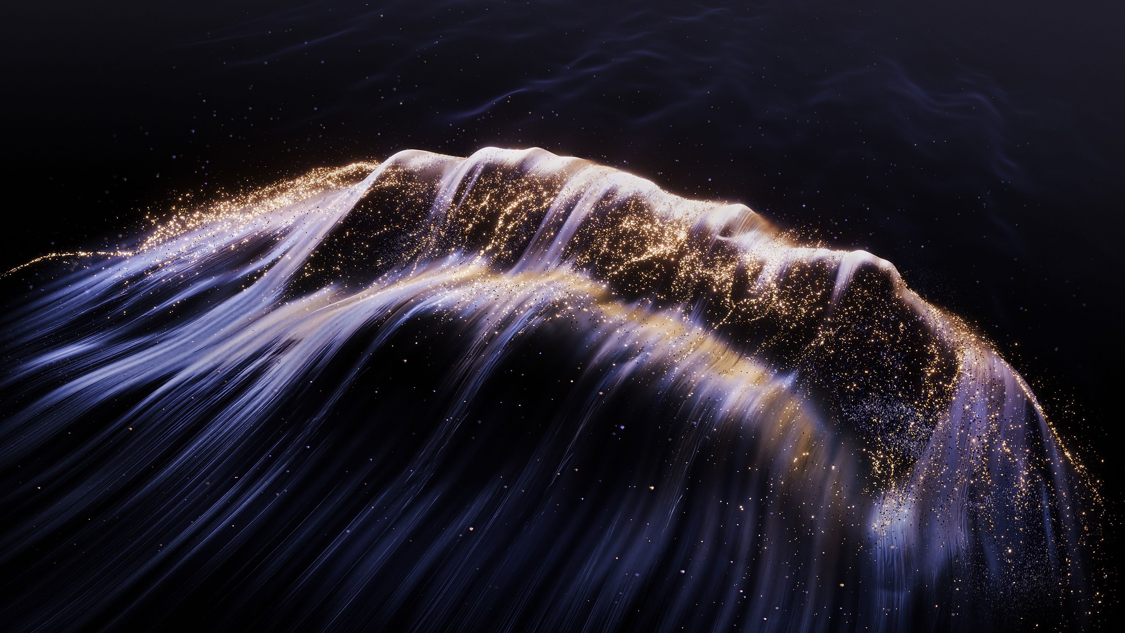 Glitter Particles Abstract Wave 4K Wallpaper