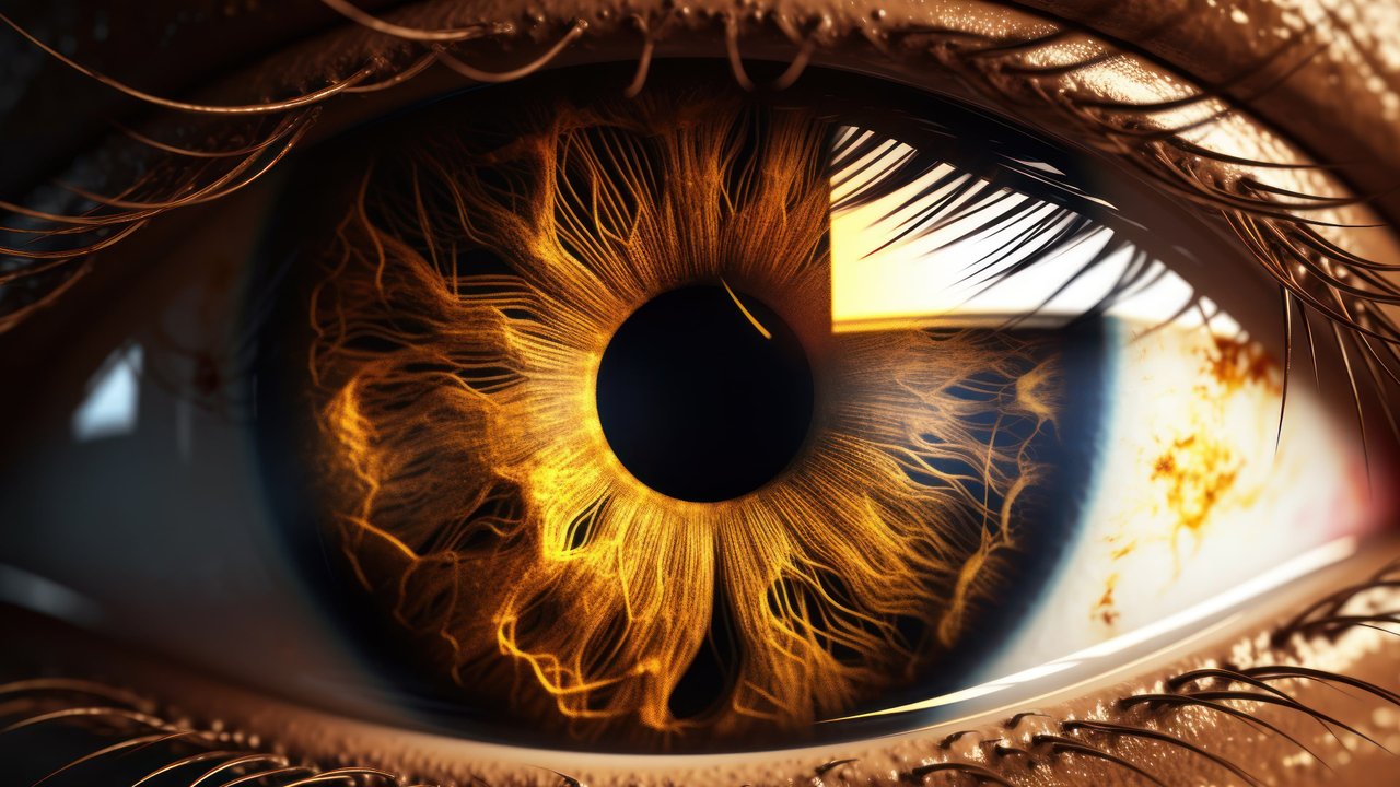 Mysterious Yellow Eye 4K Wallpaper