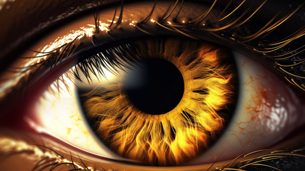Mysterious Yellow Eye 4K Wallpaper