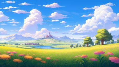 Peaceful Field Landscape 4K Wallpaper