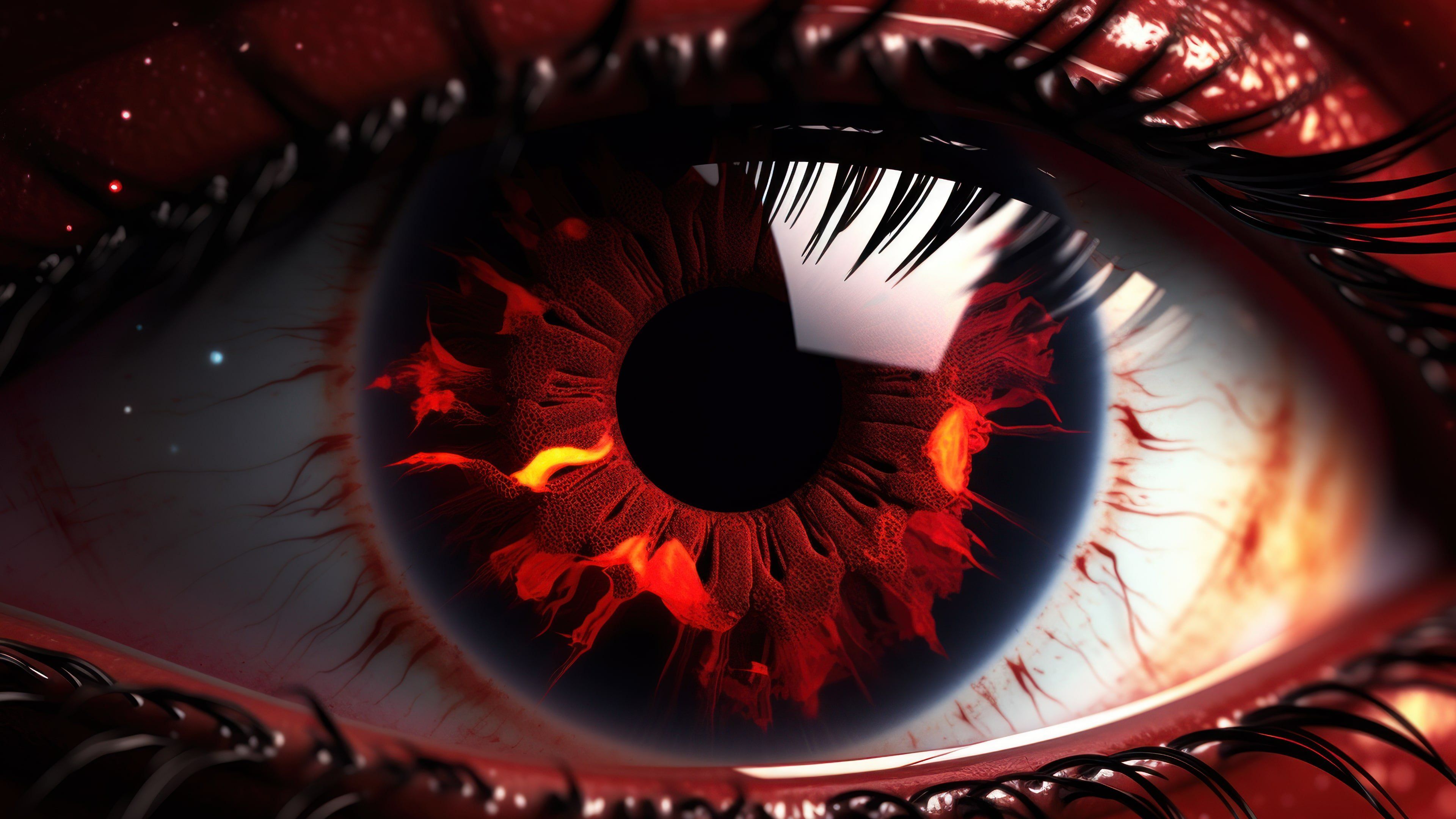Mysterious Red Eye 4K Wallpaper