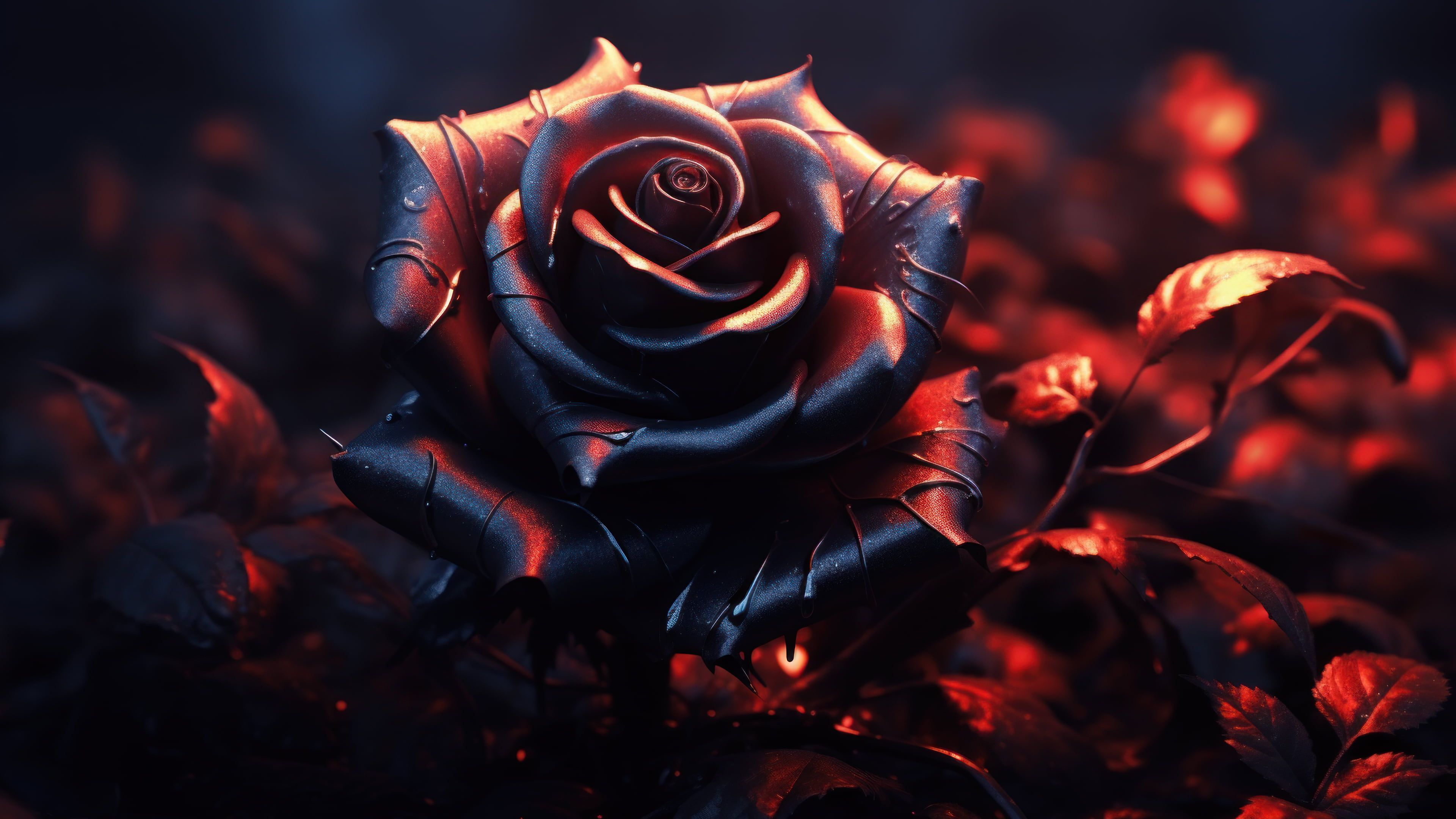 Dark Rose 4K Wallpaper