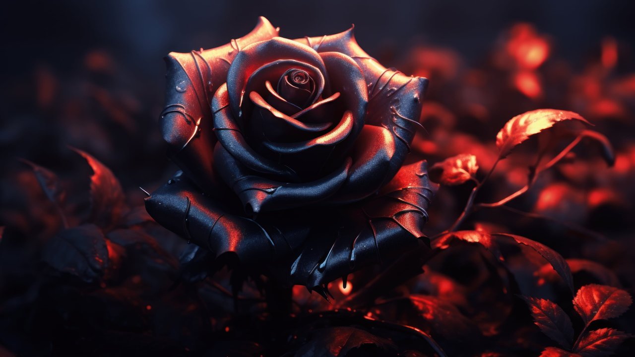 Dark Rose 4K Wallpaper