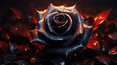 Dramatic Dark Rose 4K Wallpaper