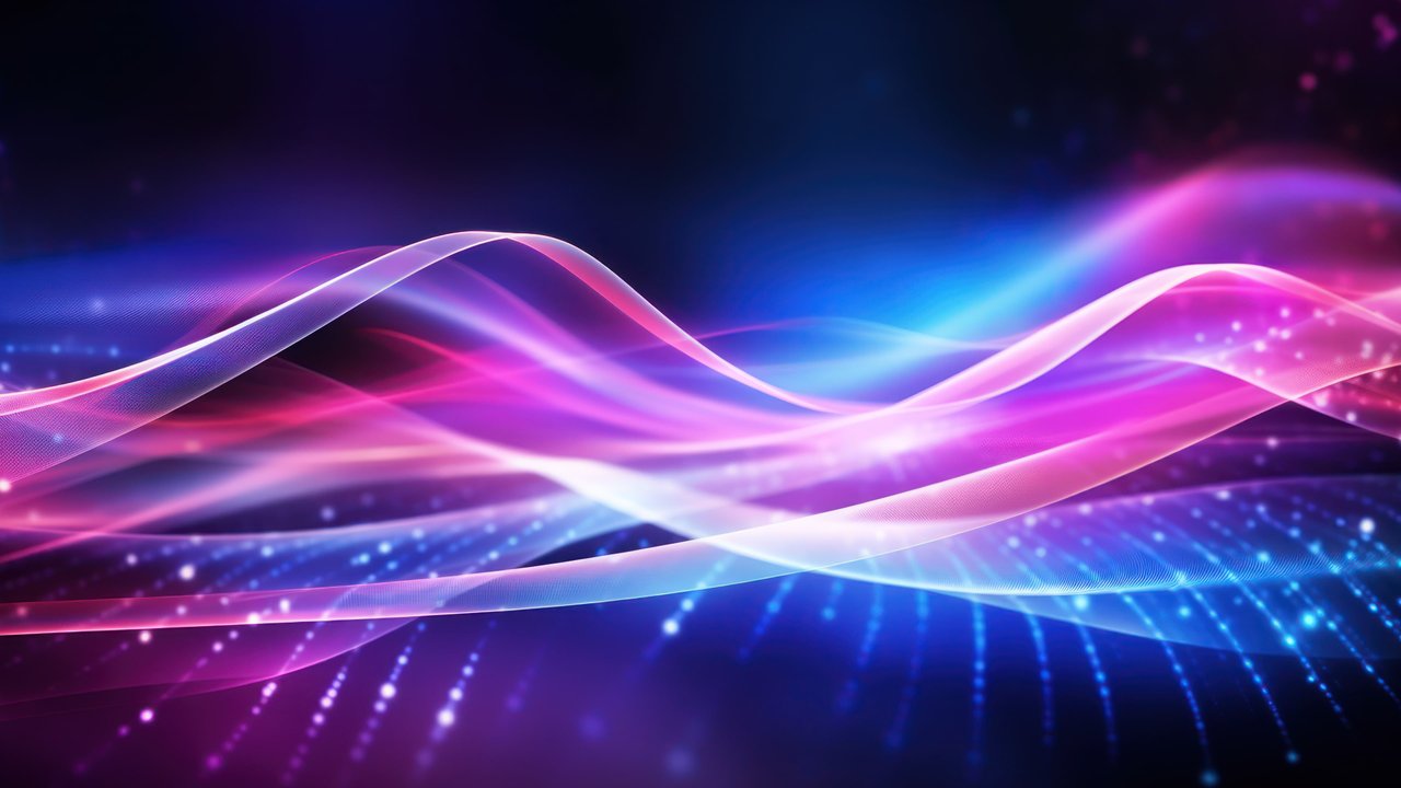 Abstract Futuristic Blue Pink Layers 4K Wallpaper