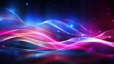 Abstract Futuristic Pink Blue Layers 4K Wallpaper