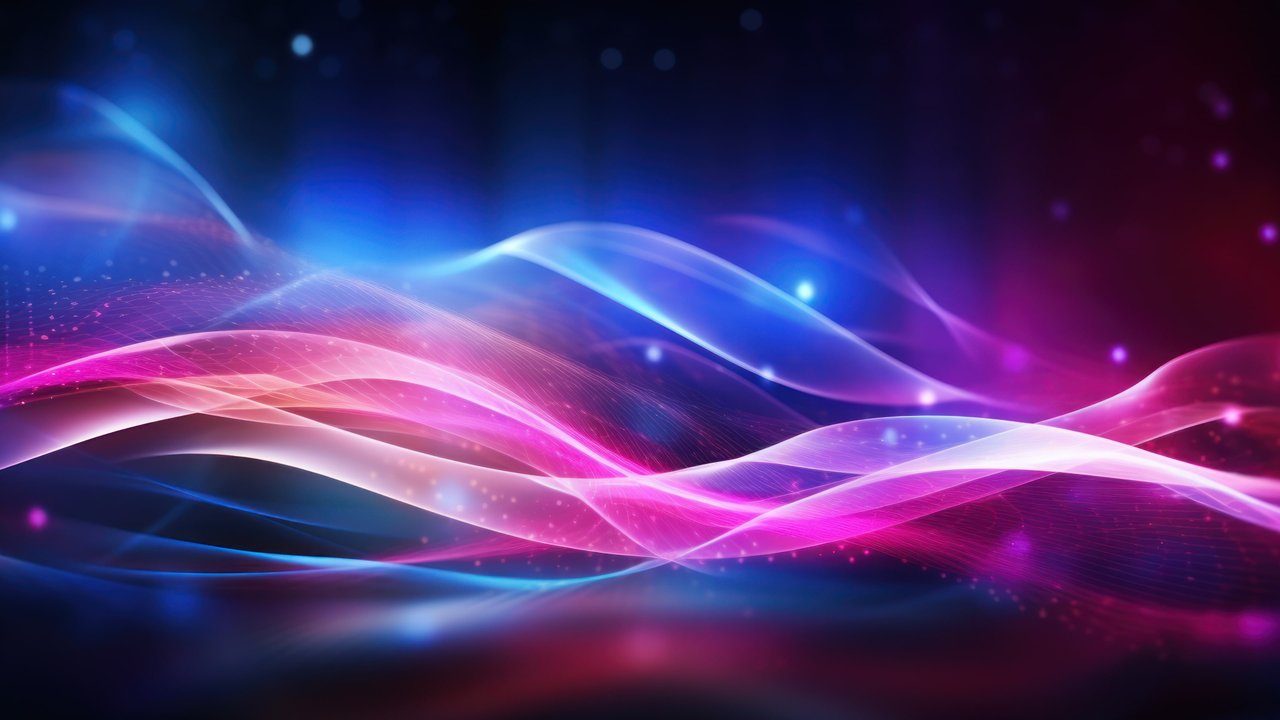Abstract Futuristic Pink Blue Layers 4K Wallpaper