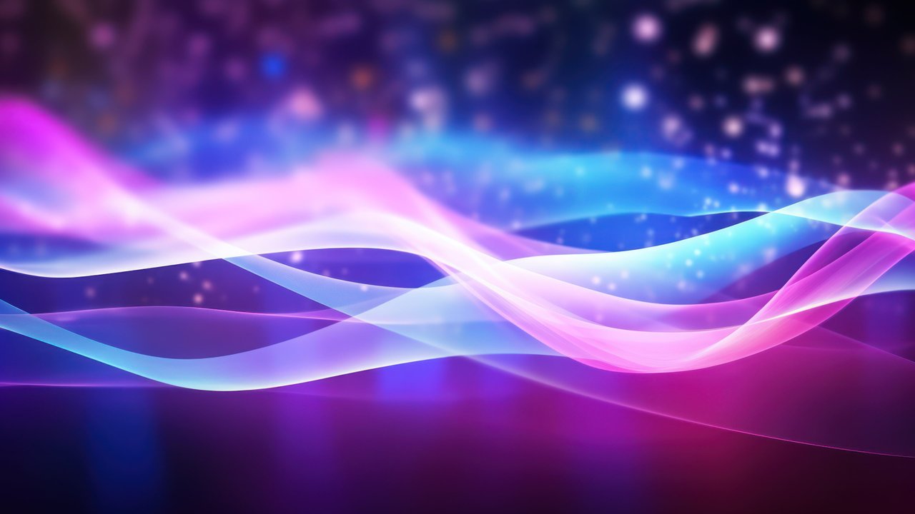 Abstract Glowy Blue Pink Layers 4K Wallpaper