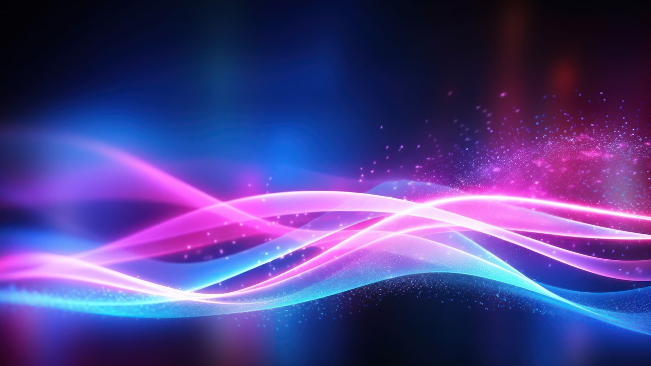 Abstract Glowy Pink Blue Layers 4K Wallpaper