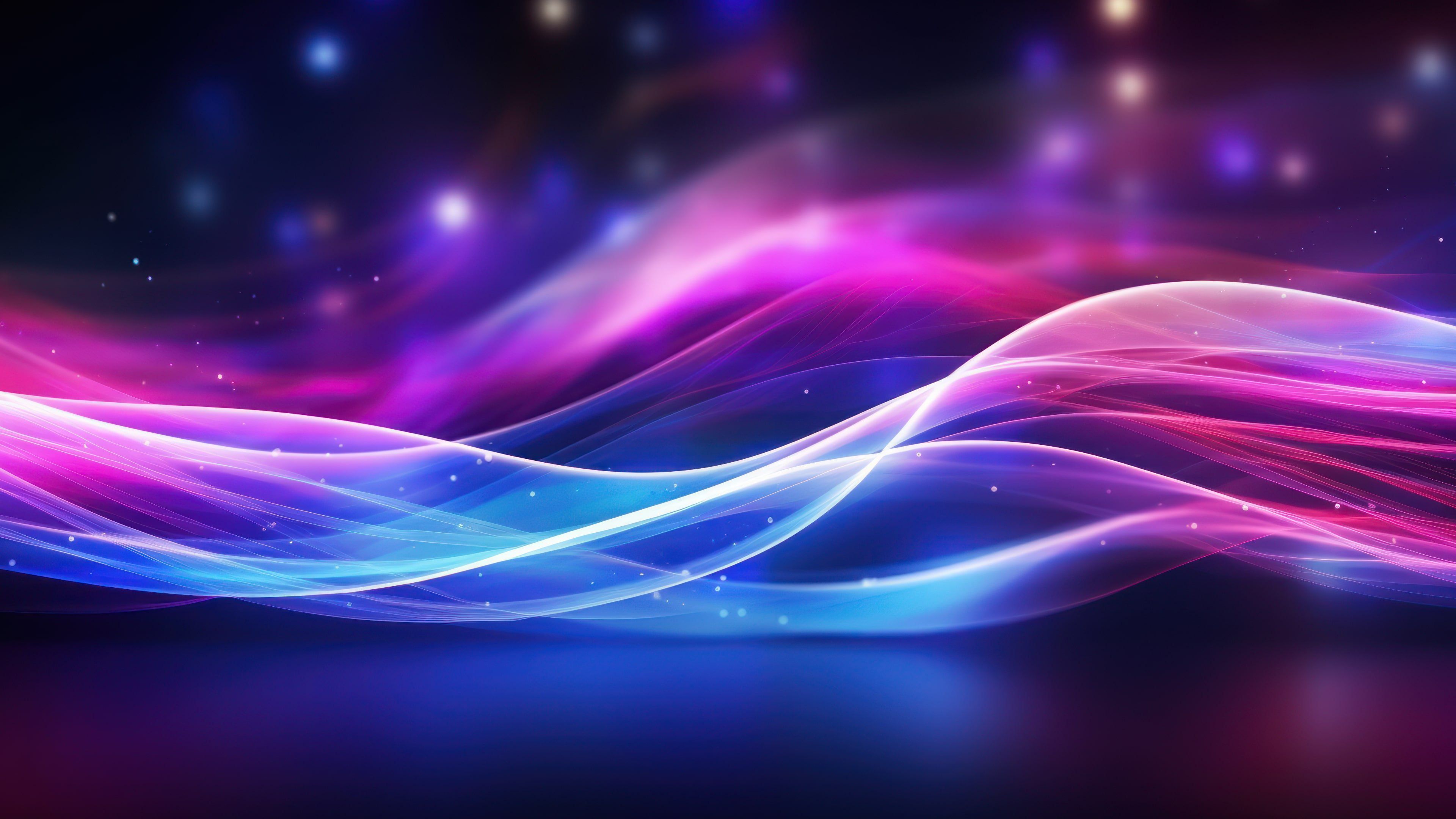 Abstract Blue Pink Gradient Layers 4K Wallpaper