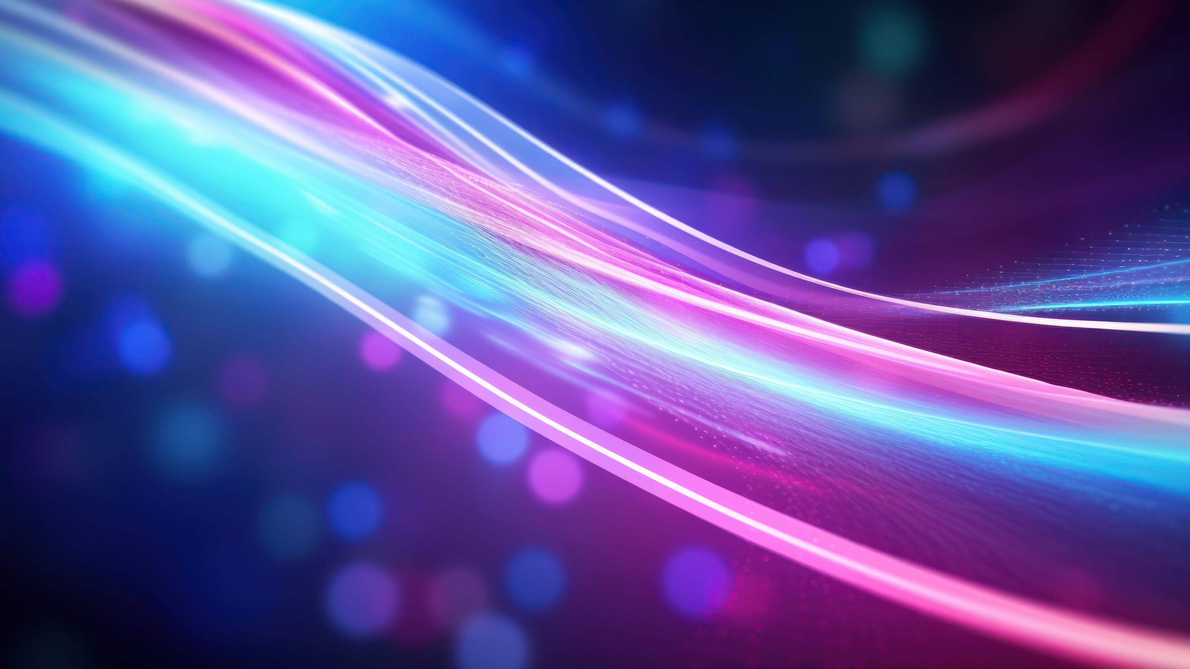 Abstract Blue Pink Layers 4K Wallpaper