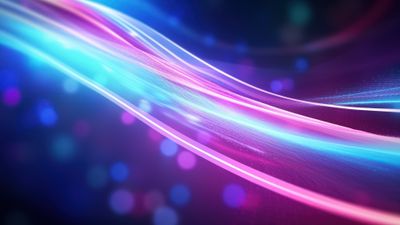 Abstract Blue Pink Layers 4K Wallpaper