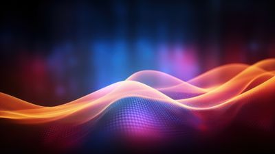 Abstract Futuristic Orange Layers 4K Wallpaper