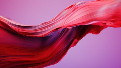 Abstract Red Brushstroke 4K Wallpaper