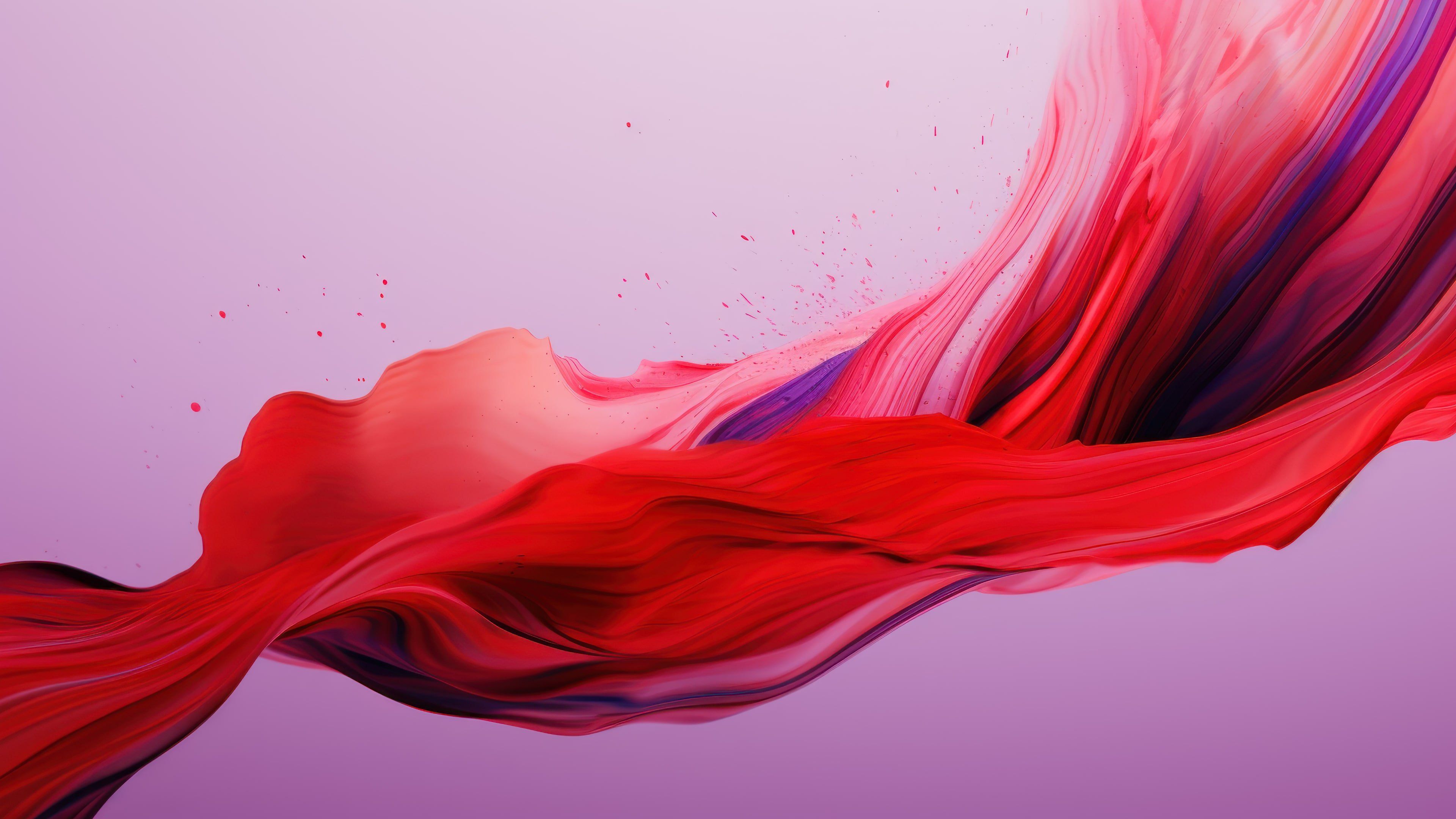 Aesthetic Red Brushstroke 4K Wallpaper