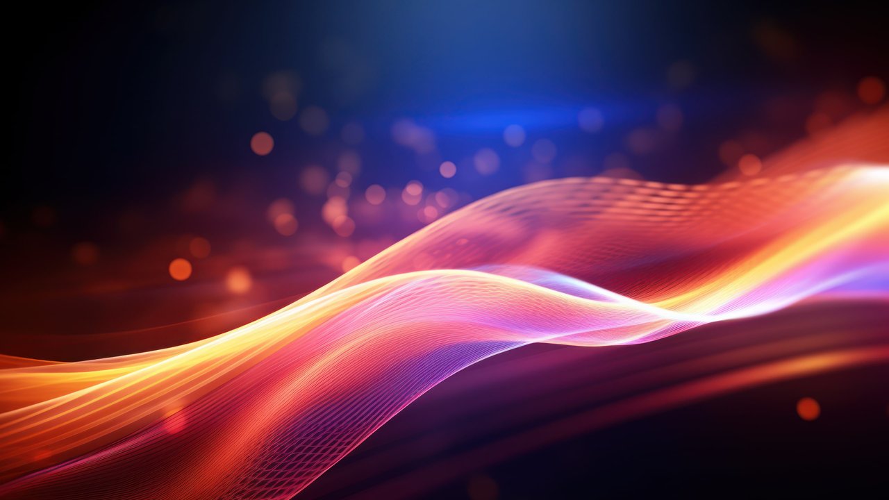 Abstract Glowy Orange Layers 4K Wallpaper