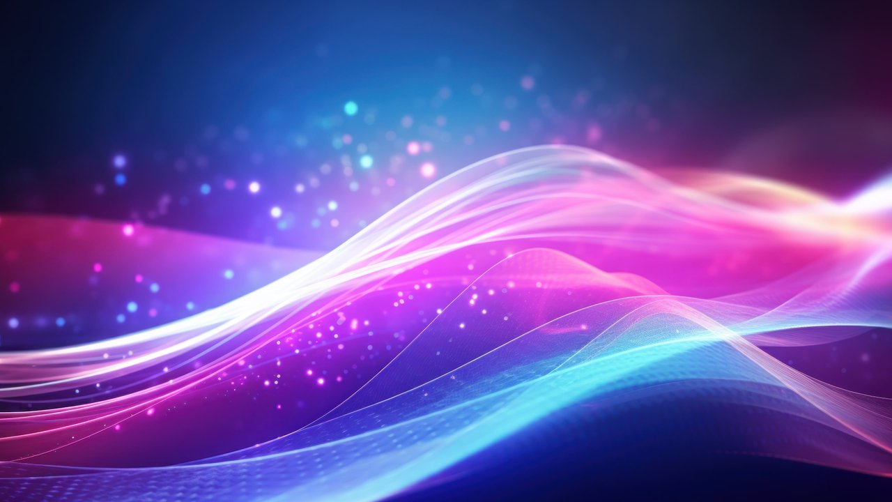 Abstract Futuristic Blue Pink Layers 4K Wallpaper